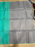 Kanima sea blue thread work softsilk saree - Pure silk saree - no zari-AK1106-Ak1116-AK1119