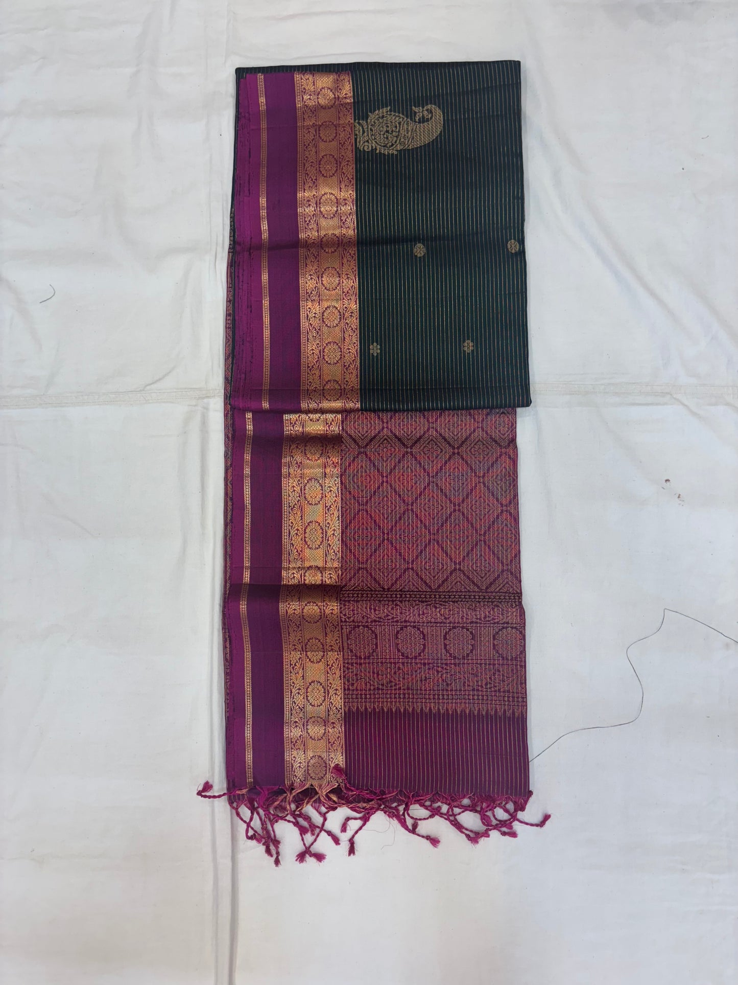 Maithre green softsilk saree - Pure silk saree-set8