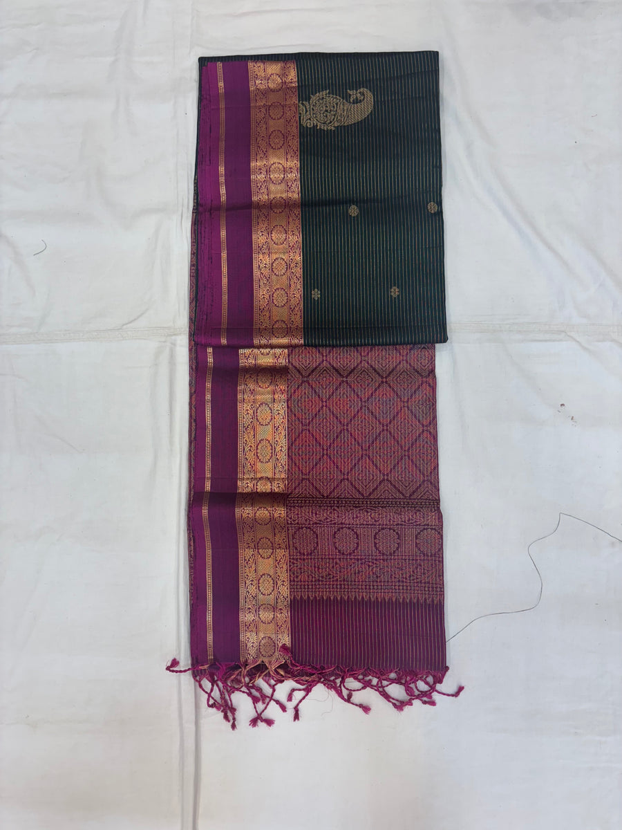 Maithre green softsilk saree - Pure silk saree-set8