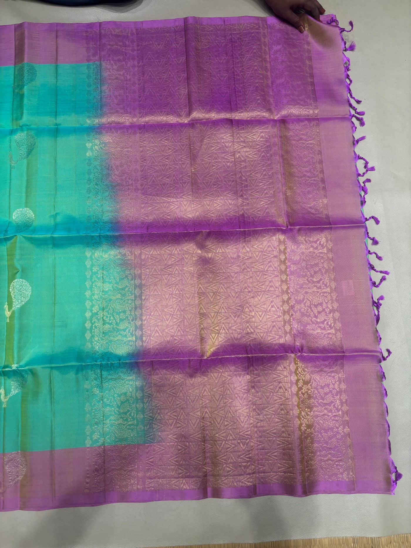 Mayuri green handloom softsilk saree - Pure silk saree