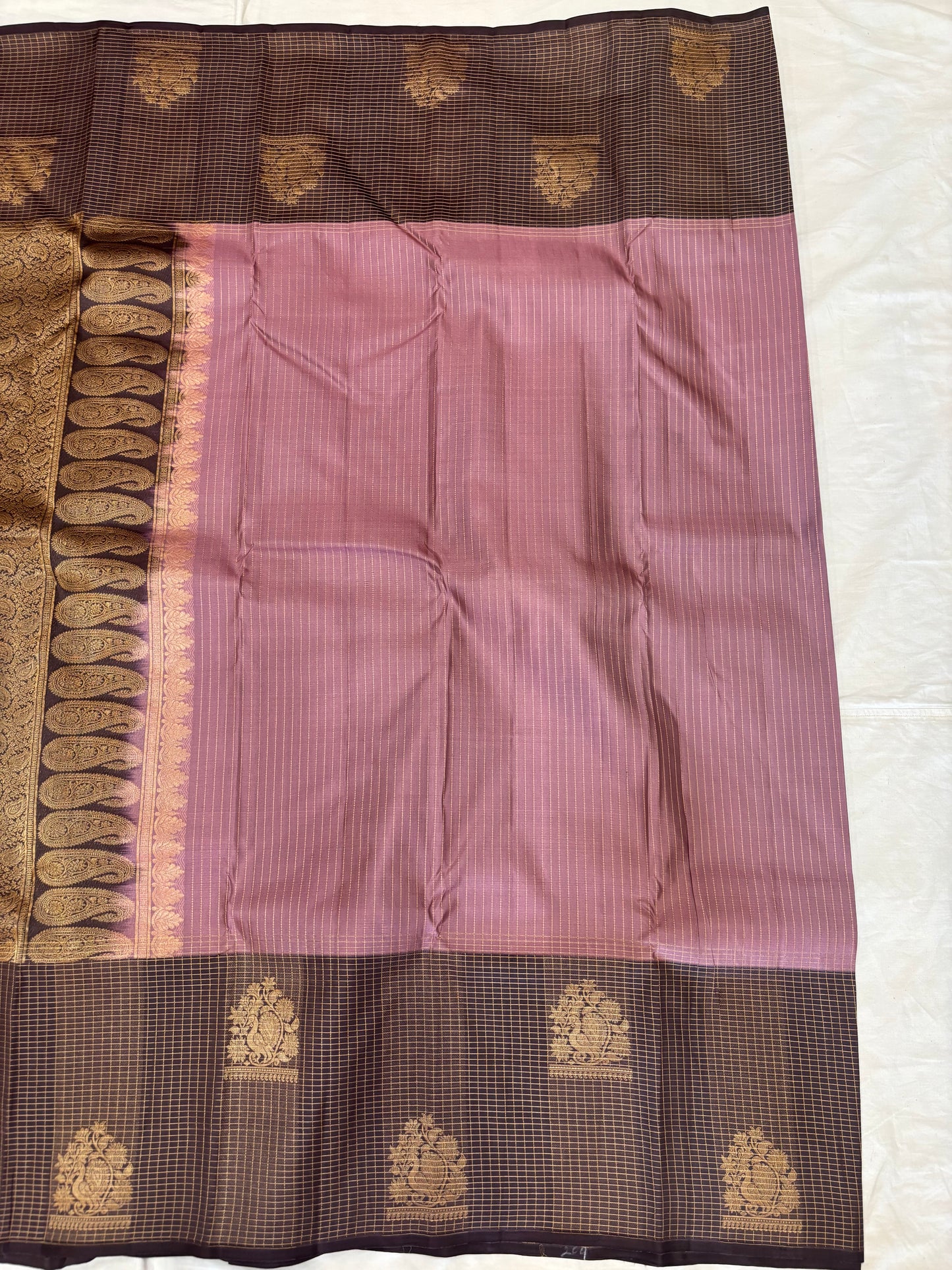 Vedavalli handloom softsilk saree - Pure silk saree-AK1109