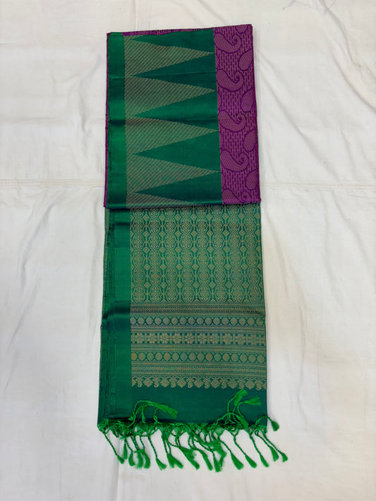 Iyalva all self purple softsilk saree - Pure silk saree-set12