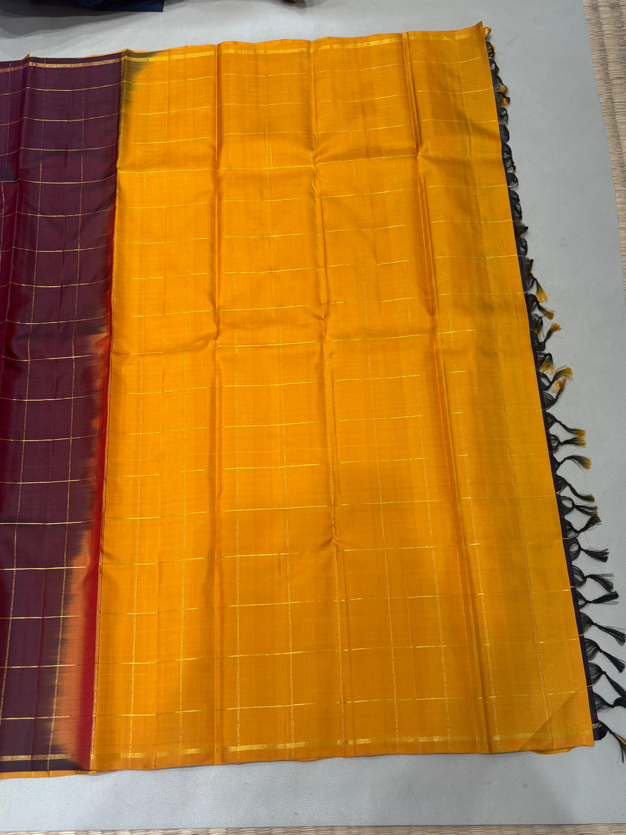 Annika maroon handloom softsilk saree - Pure silk saree-AK1107