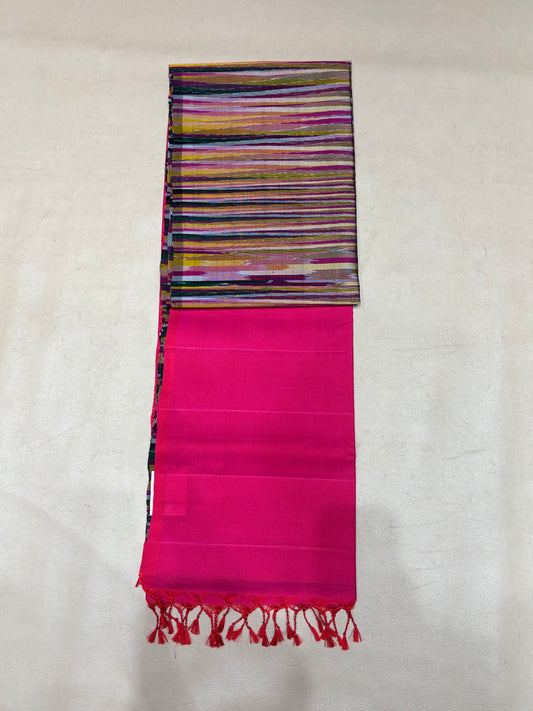 Karunya multicolor handloom softsilk saree - Pure silk saree - GA104