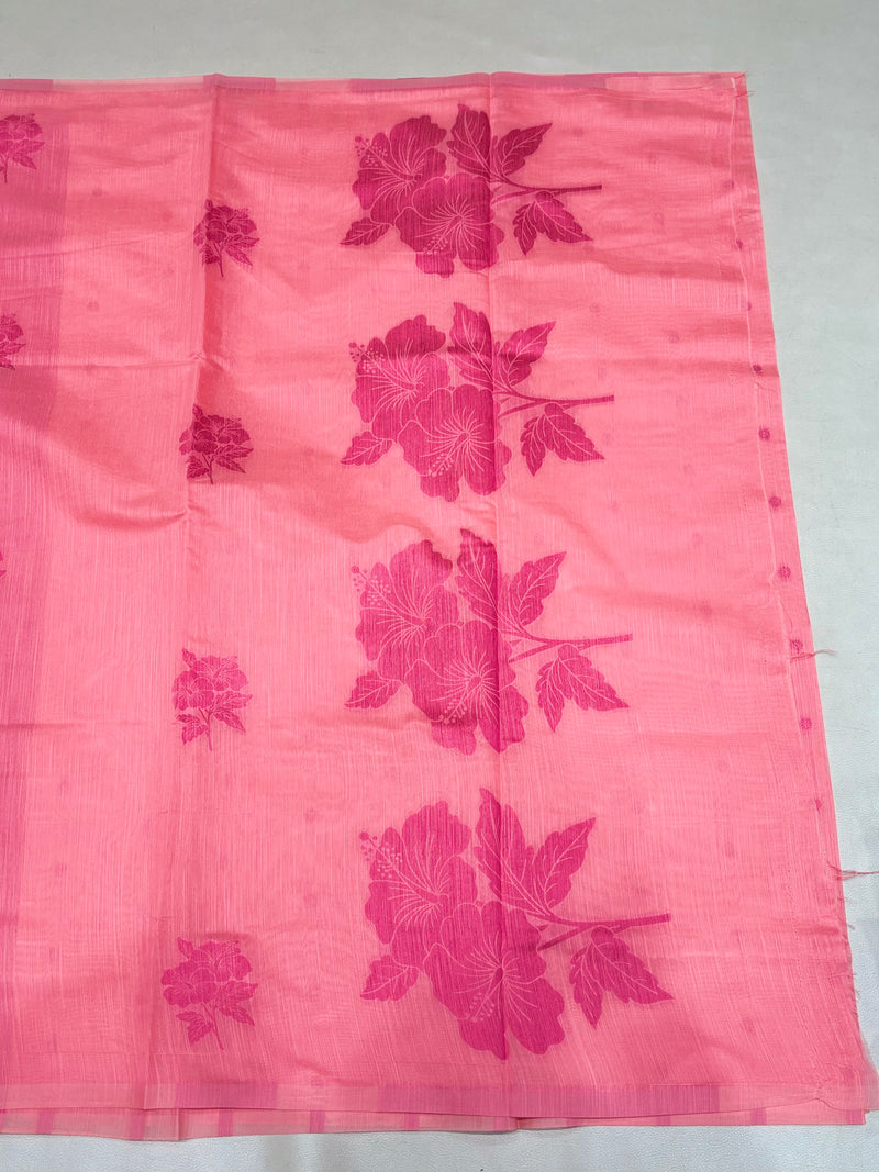 Ahana pink semi silk cotton saree