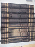 Ranjani black micro checked softsilk saree - Pure silk saree-AK1118