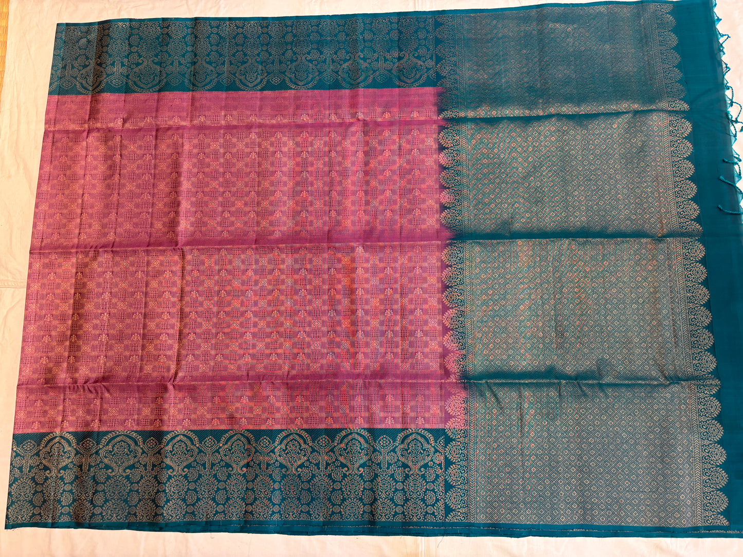 Nilasha handloom softsilk saree- all self design- Pure silk saree