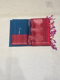 Hridya peacock blue handloom softsilk saree - Pure silk saree
