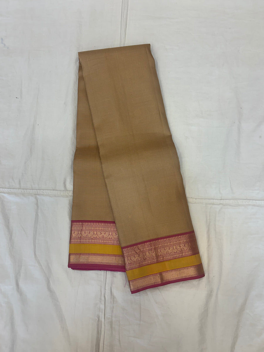 Kamakshi off white handloom Softsilk saree