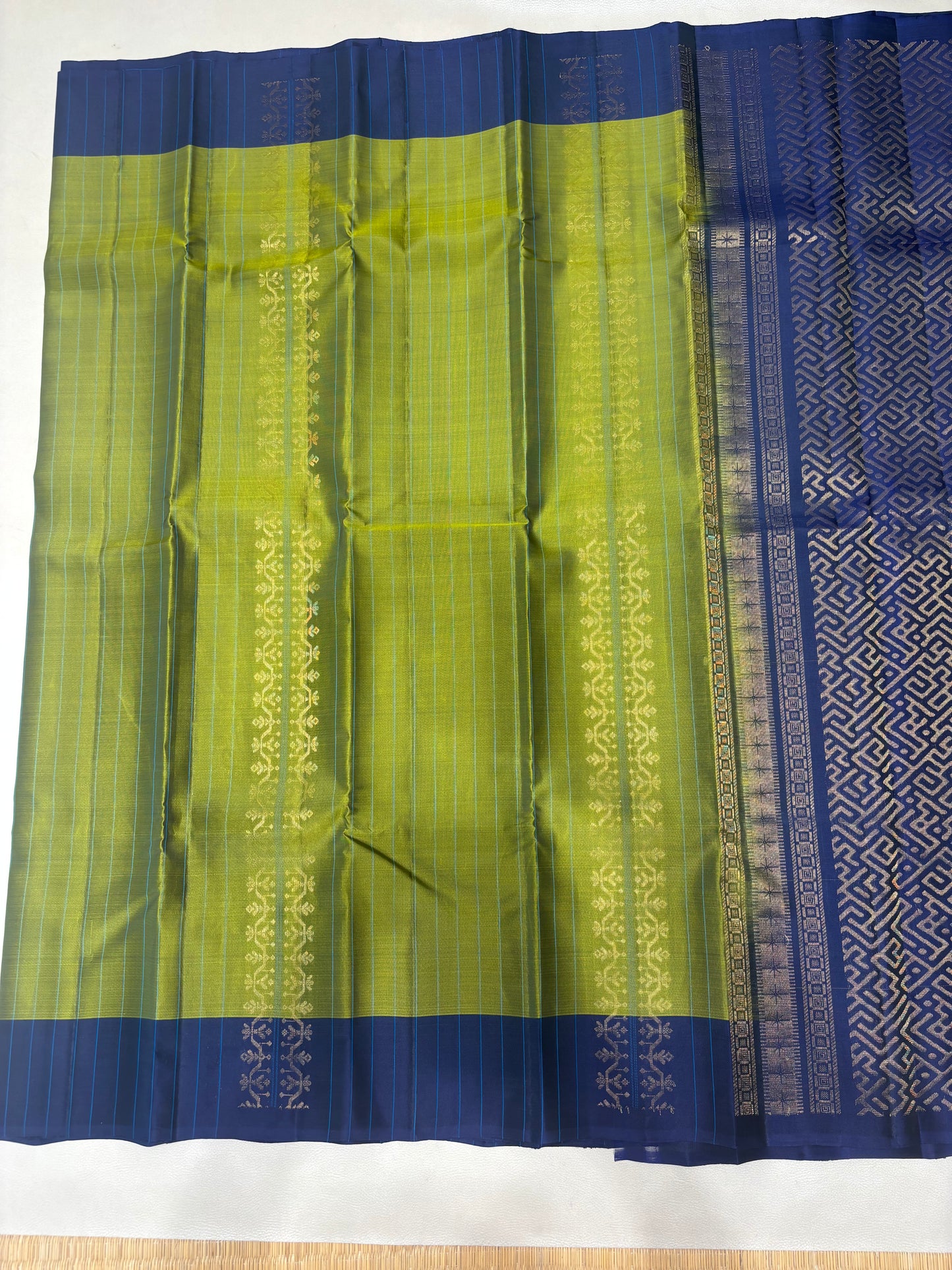 Iranya green pure mix softsilk saree