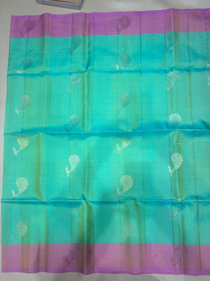Mayuri green handloom softsilk saree - Pure silk saree
