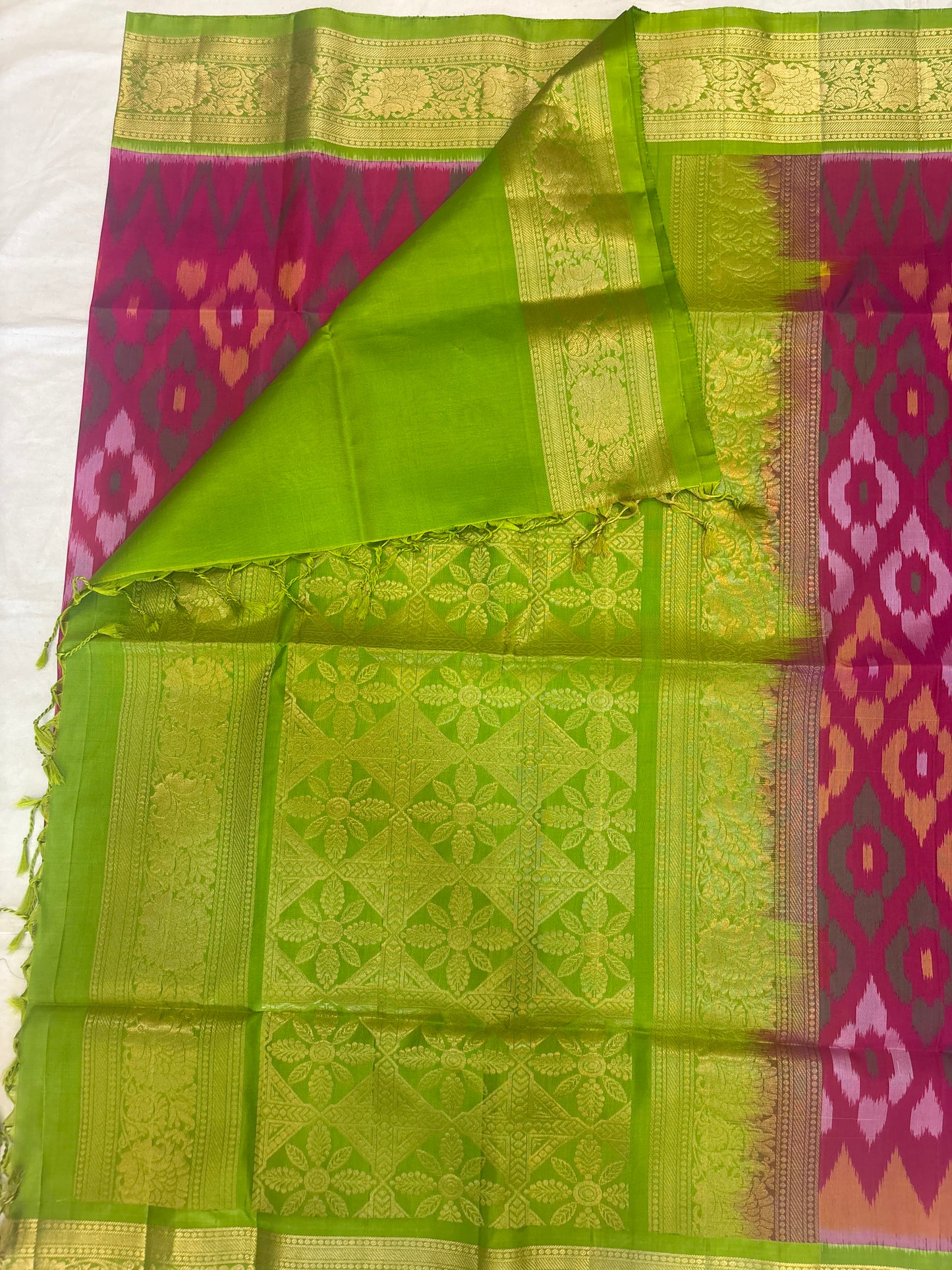 Dhanmithra handloom Pochampally softsilk saree - Pure silk saree
