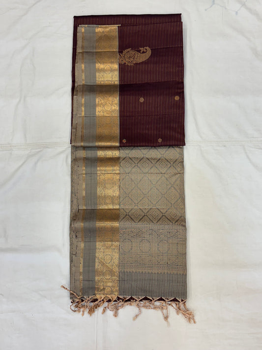 Maithre brown softsilk saree - Pure silk saree-set8