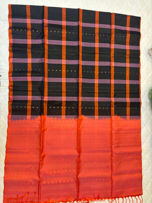 Oviya Kattam handloom softsilk saree - Pure silk saree-AK1111