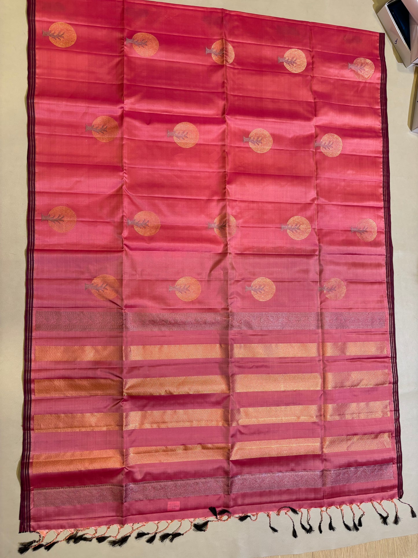 Samaria pink handloom softsilk saree - Pure silk saree