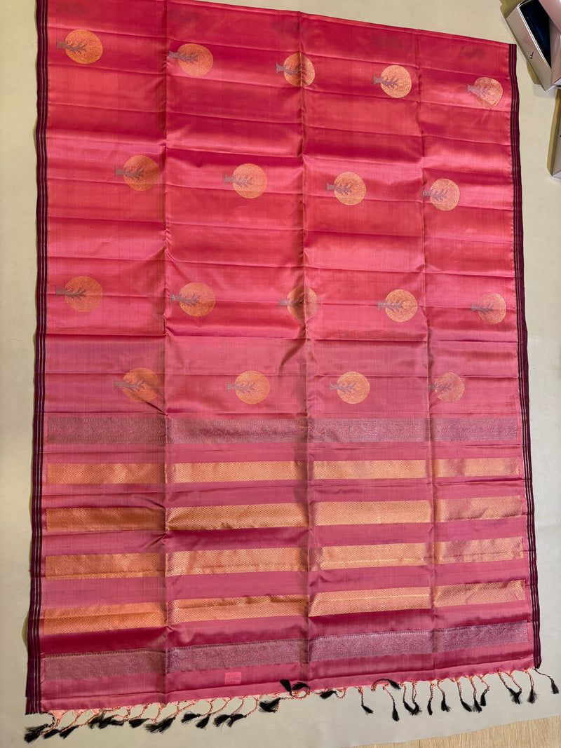 Samaria pink handloom softsilk saree - Pure silk saree