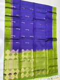 Ponkodi navy blue handloom softsilk saree - Pure silk saree