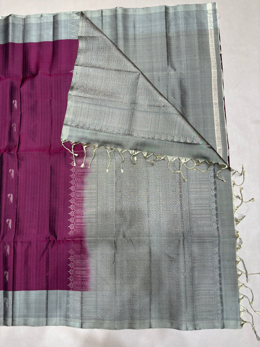 Paari purple color handloom softsilk saree - Pure silk saree