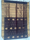 Anila coffee brown handloom softsilk saree - Pure silk saree