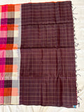 Kattam multicolor handloom softsilk saree