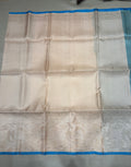 Karunya off white bridal brocade softsilk saree - Pure silk saree