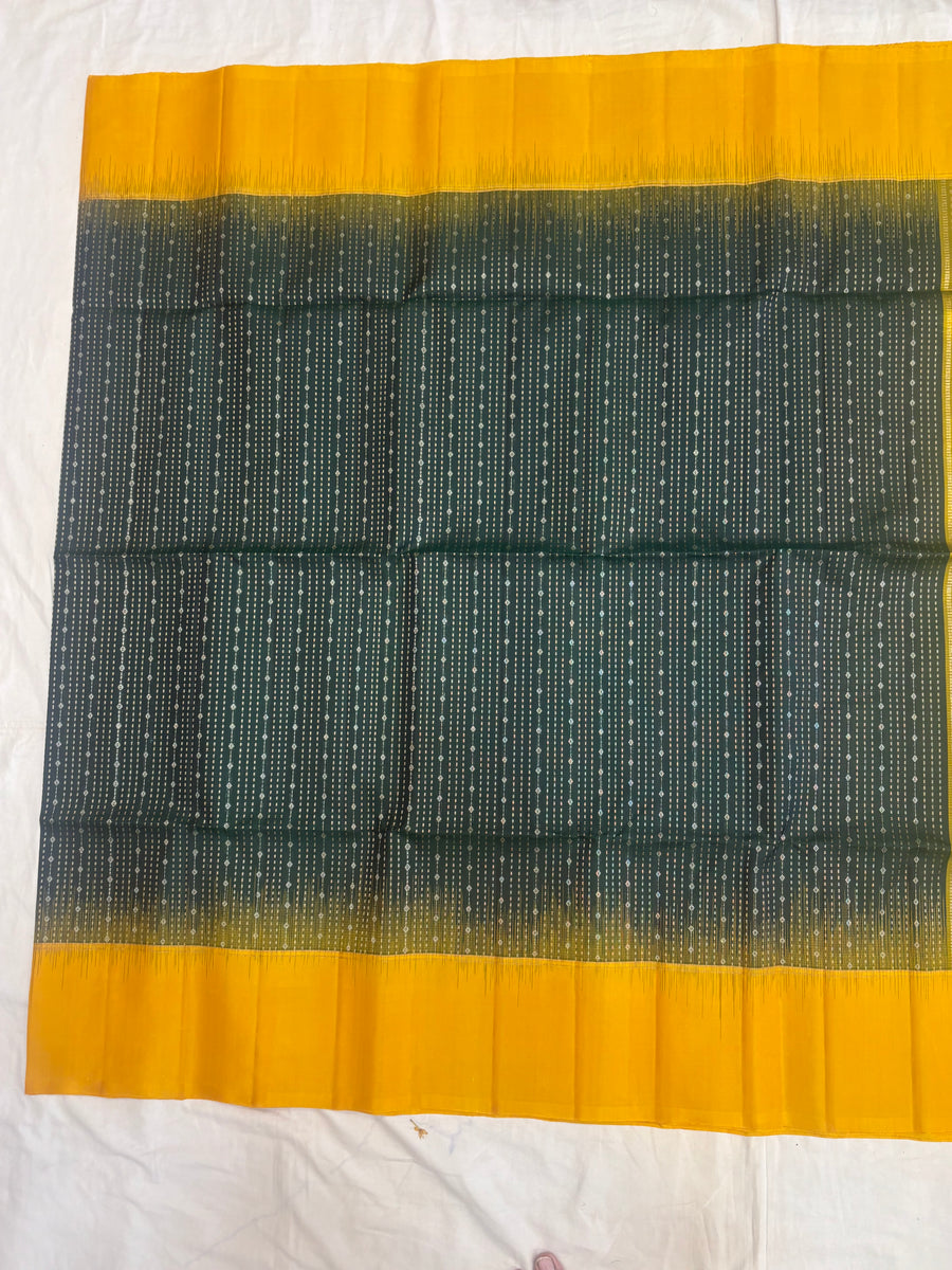Aaradhya bottle green softsilk saree - Pure silk saree