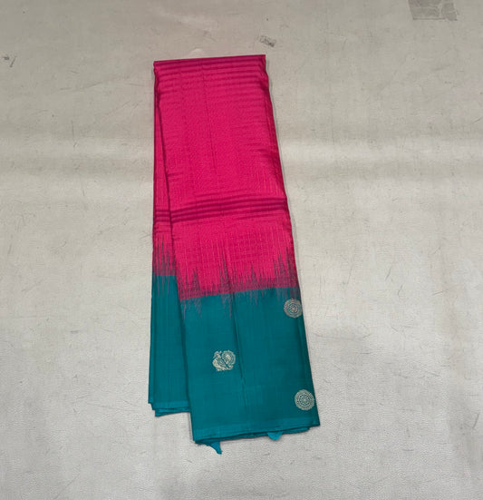 Charu Latha vaira oosi handloom softsilk saree - Pure silk saree-AK1112