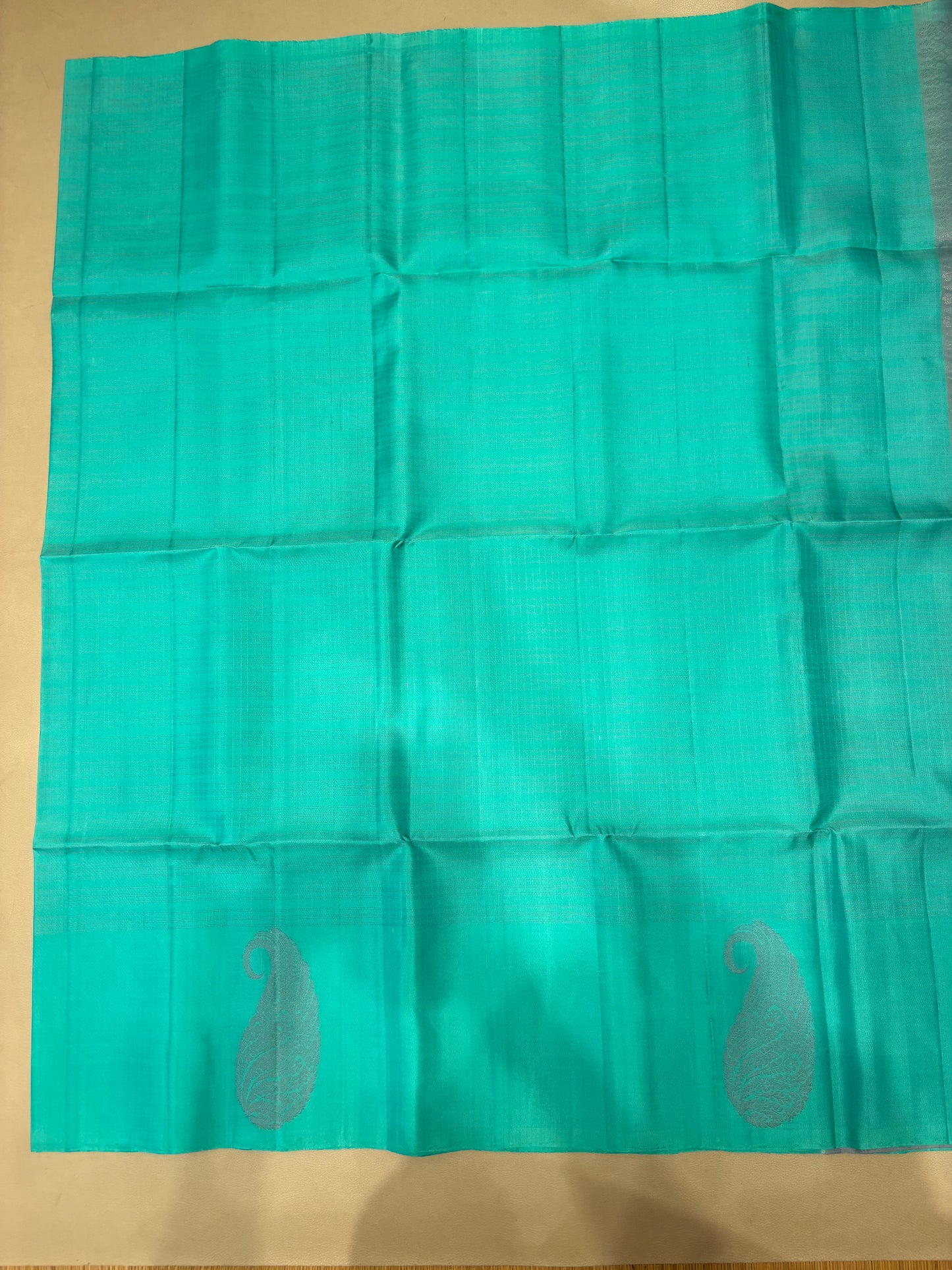 Kanima sea blue thread work softsilk saree - Pure silk saree - no zari-AK1106-Ak1116-AK1119