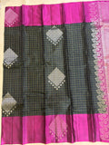 Thanima bottle green handloom softsilk saree - Pure silk saree