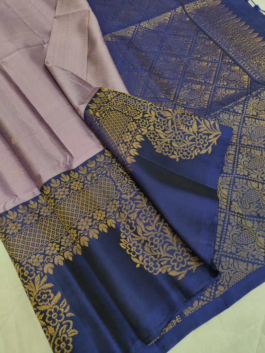 Turning Border Soft Silk - Double warp handloom softsilk