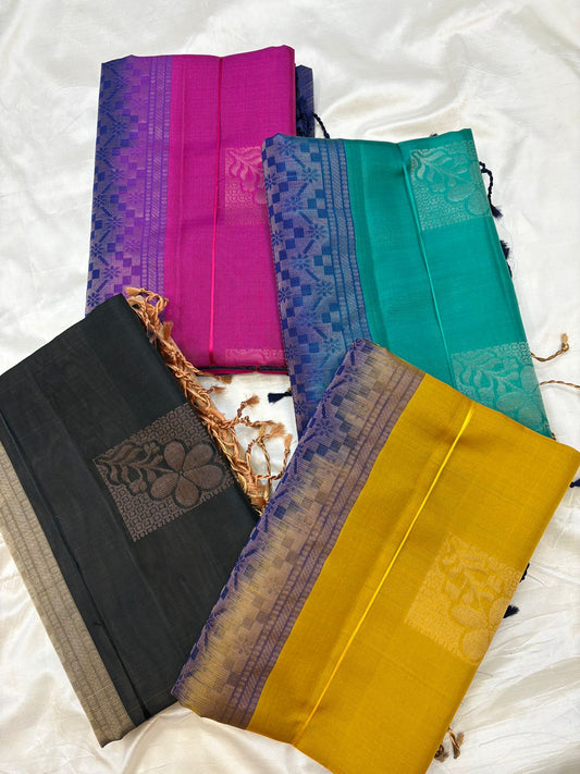 Bavanchi Border Soft Silk - Pure silk saree