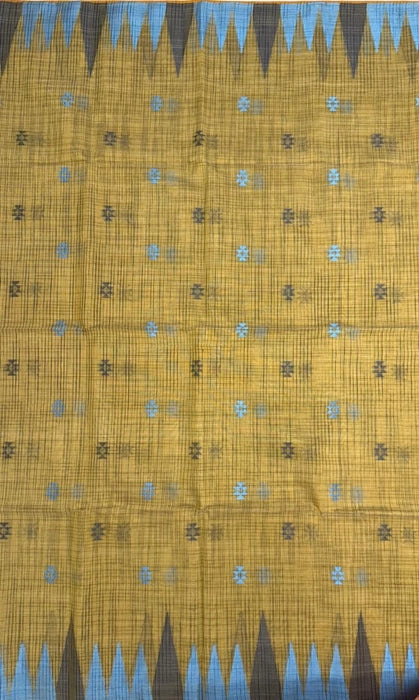 Kathiri cotton saree - beige color body, pallu,blouse.