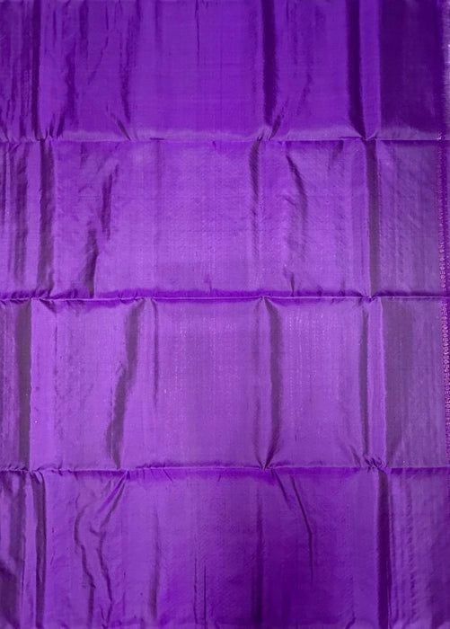 Oodha violet color body, pallu , blouse pure silk saree