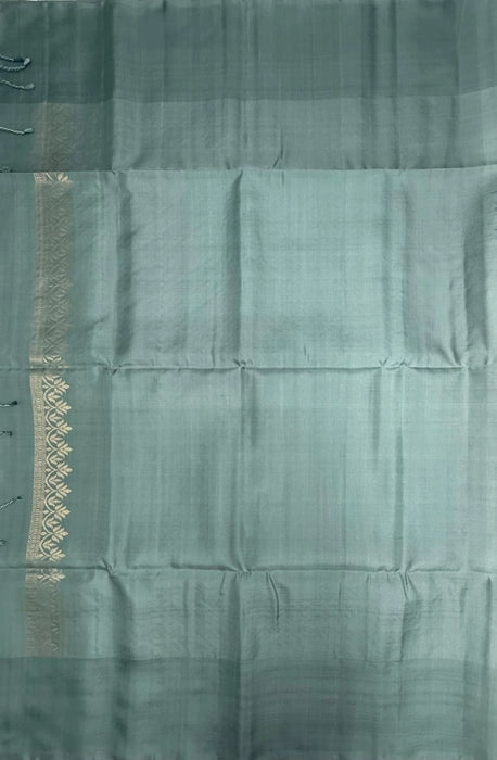 Chithiram violet color body & pastel green color pallu , blouse pure silk saree
