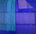 Aazhiya dual blue color body & ink blue color pallu , blouse pure silk saree