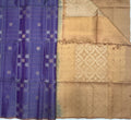 Varunika dark lavender color body & biscuit brown color pallu,blouse - Pure silk saree