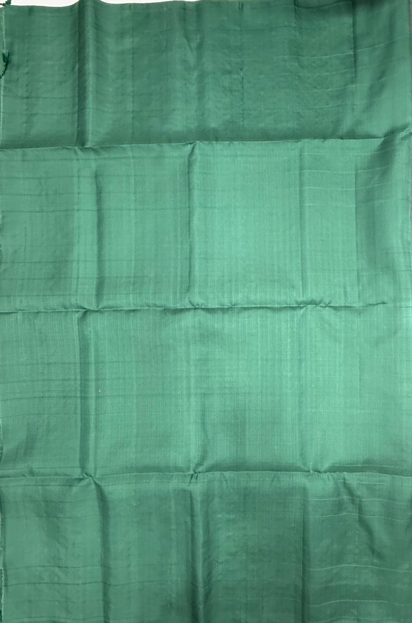 Varunika pastel grey color body & pastel green color pallu,blouse - Pure silk saree