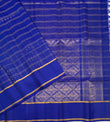 Kanmaniye royal blue color body , pallu,blouse - Pure silk saree